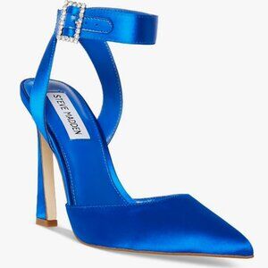 Steve Madden Sarantos Pump Blue Satin - Size 8.5